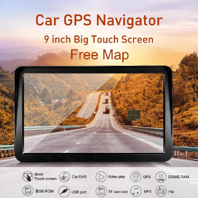 

9" HD Touchscreen Portable GPS Navigator Tablet GPS Navigation 8GB 256MB Car Stereo Audio Player Multimedia Entertainment System w