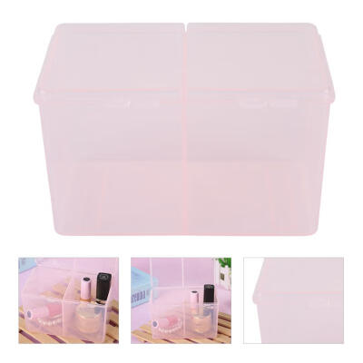 

Greensen 2 Grids Cotton Pads Container Nail Polish Glitter Powder Organizer Storage Box Manicure Tool