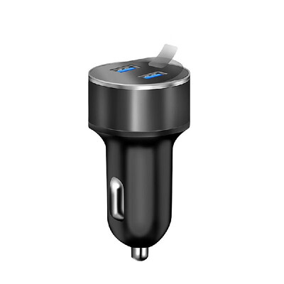 

31A Dual USB Car Charger 2 Port LCD Display 12-24V Cigarette Lighters Socket Black