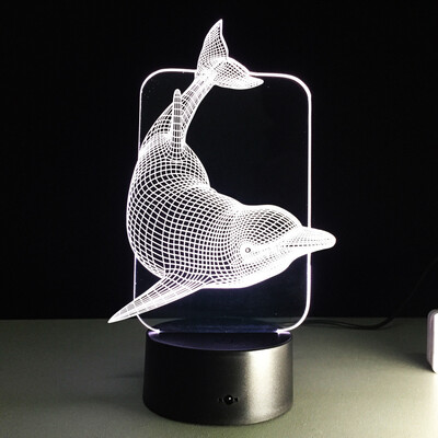 

〖Follure〗3D illusion Visual Night Light 7 Colors Change LED Desk Lamp Bedroom Home Decor