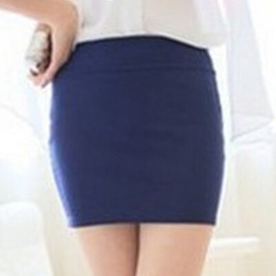 

Women Slim Upper Thigh Length Mini Skirt A-line Short Dress Solid Hips-Wrapped