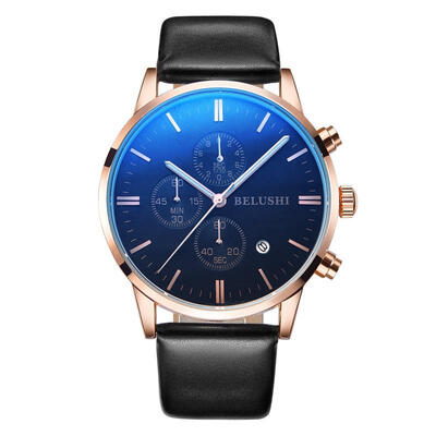 

Luxury Man Watches Waterproof Watches Chronograph Clock Military Quartz Wristwatch Relogio Masculino Leather Band