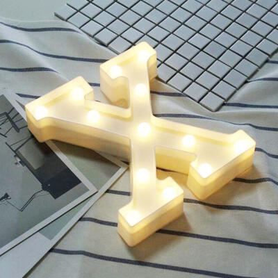 

DIY English Letter X LED Night Light Symbol Modeling Lamp For BirthdayWeddingMarriage Proposal Decor