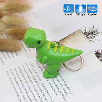 

Siaonvr Dinosaur Animal Sound LED Light Lamp Flashlight Keyring Key Chain Kids Gift Toy