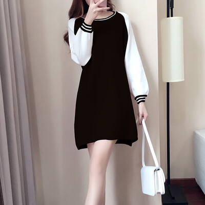 

Tailored Women Autumn Fashion Korean Style Full Sleeves Casual A Line Dress