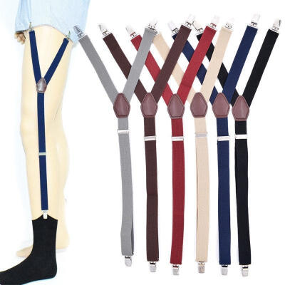 

1 Pair Men&39s Shirt Stays Holders Elastic Garter Belt Suspender Locking Clamps