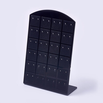 

48 Holes Acrylic Earring Display Jewelry Display Rack Black 87x35x135cm