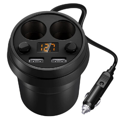 

31A Dual USB Car Charger Cup Shape Voltage Current Display Phone Charging Device