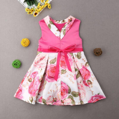 

Pretty Toddler Kids Baby Girls Princess Dress Baby Party Bowknot Dresses Children Clothes