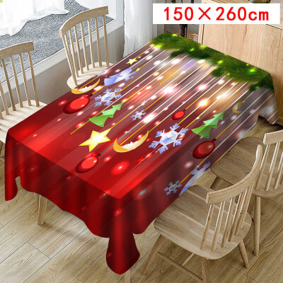 

Tailored Christmas Tablecloth Print Rectangle Table Cover Holiday Party Home Decor