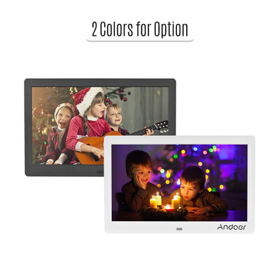 

Andoer 10 Inch Digital Alarm & Photo Frame LED Screen Simple Eletronic Photo Album Support ClockCalendarTime SettingMusicPhoto