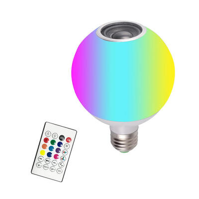 

Smart E27 RGB Bluetooth Speaker LED Bulb Light Dimmable with Remote Control