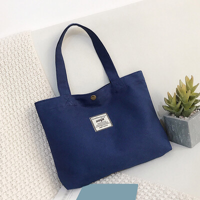 

Tailored Women Fashion Canvas Solid Coin Purse Shoulder Tote Handbag Casual Lunch Bag