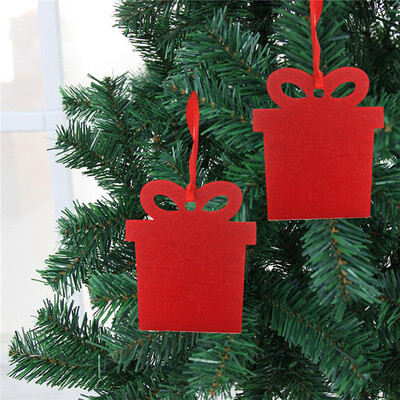 

Toponeto 10pcs Christmas Tree Cloth Snowflake Elk Hanging Pendant DIY Home Decor Supply