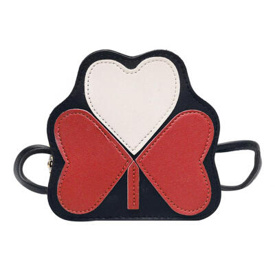 

Cute Kids Girls Leaf Shaped Shoulder Handbags PU Leather Crossbody Bags