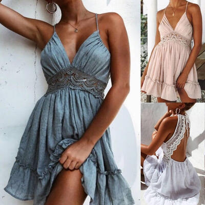 

Womens Holiday Strappy Ladies Maxi Summer Print Beach Dress Size 6-14