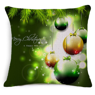 

Tailored New Christmas Linen Square Throw Flax Pillow Decorative Cushion Pillow Cover A