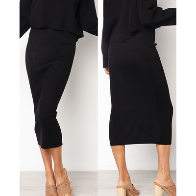 

Women Sexy High Waist Bodycon Hips-Wrapped Summer Slim Pencil Skirt Solid Color