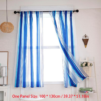 

Window Curtain Modern Striped Sheer Curtain Vertical Window Screening Window Rod Pocket Curtain Panel for Living Room Bedroom Dini