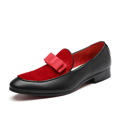 

Mens casual leather bow leather shoes tide shoes men