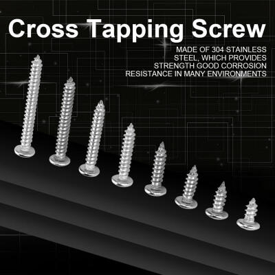 

Greensen 200Pcs M4 Stainless Steel Cross Self Tapping Screws Combination Set Pan Head