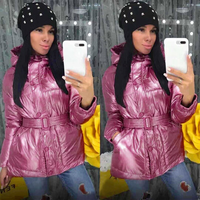 

Tailored Women Winter Hooded Warm Thick Outerwear Coat Slim Cotton-padded Jacket
