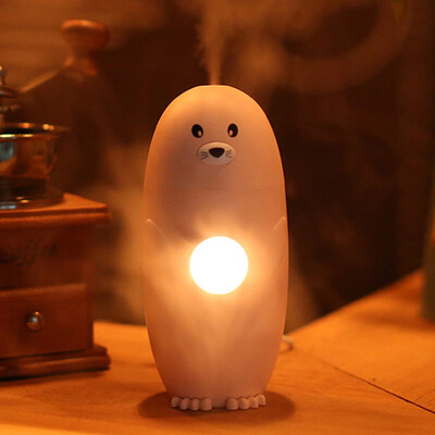 

Gobestart Lamp Humidifier Cute Seal LED Humidifier Air Diffuser Purifier Atomizer BG