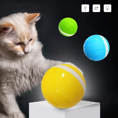 

Smart Interactive Pet Ball LED Auto Rolling Flash Ball Amusing Toy Waterproof Silicone USB Charging for Dogs Cats Pet Toy