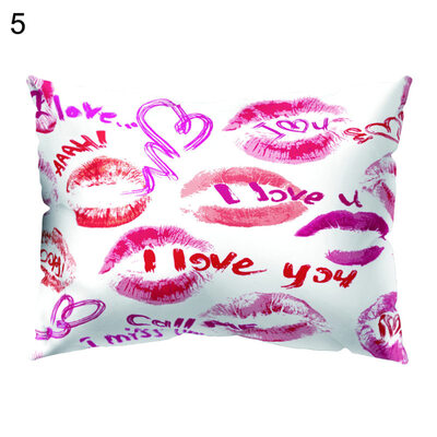 

Romantic Love Heart Pillow Cover Cushion Case Home Car Sofa Bedroom Hotel Decor