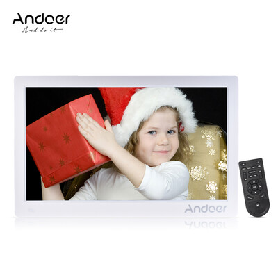 

Andoer 156inch Digital Photo Frame 1920 1080 HD Advertising Machine Full View IPS Screen Support Random Play with Remote Christ