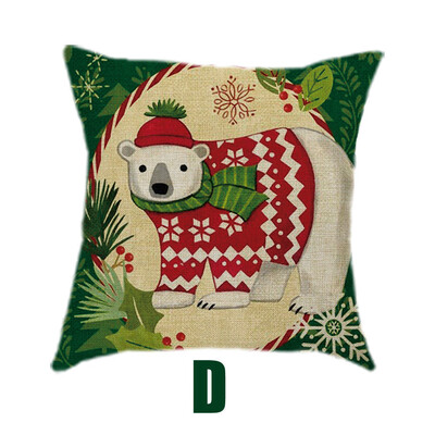 

Tailored Cotton Linen Christmas Pillow Case Sofa Car Throw Cushion Cover Home Decor