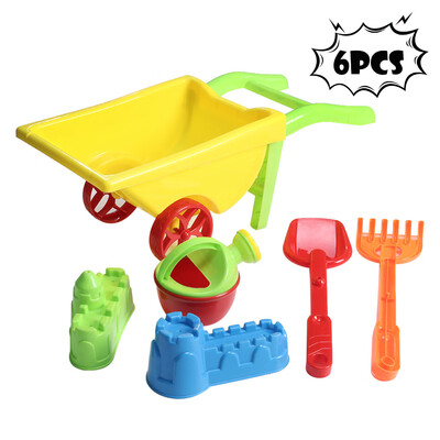 

6pc Kids Beach Toys Set Molds Tools Sandbox Toys On Summer Beach Holiday