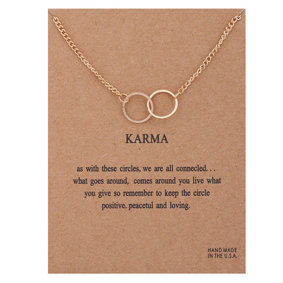 

With Card Alloy Key Star Infinity Love Horse Drop Gold-color Shorts Clavicle Chains Fashion Necklaces & Pendants Wholesale