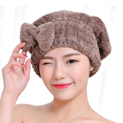 

Cute Princess Cap Microfiber Soft Water Absorption And Quick-Drying Lint-Free Pineapple Dry Hair Cap