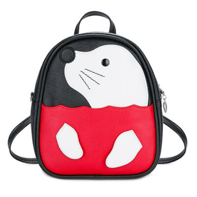 

Cute Seal Pattern Travel Backpacks Kids PU Leather Shoulder Crossbody Bags