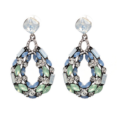

2019 New Fashion Geometric Crystal Earrings for Women Boho Rhinestone Statement Earring Fashion Jewelry Bijoux
