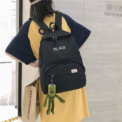 

Ins wind bag female college students Korean version of high school junior high school junior high school girls simple Joker backpa