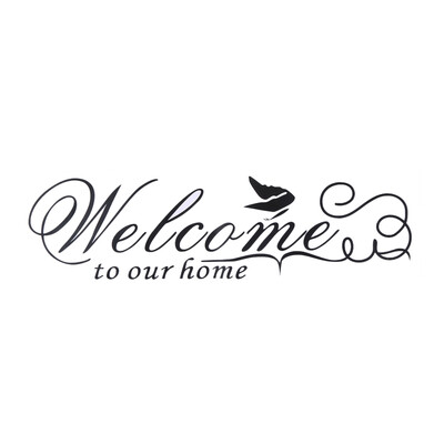 

Welcome To Our Home Wall Sticker Vinyl Removable Home Room Wall Decoration