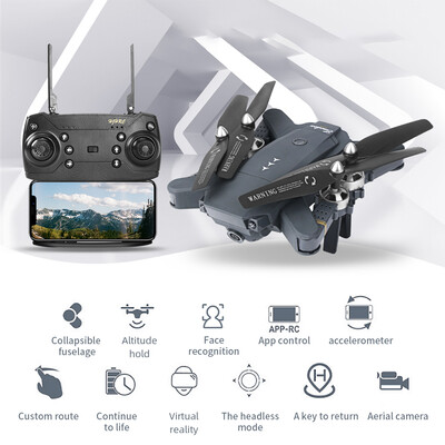 

HJ30 Foldable RC Drone with Camera 1080P 24Ghz RC Quadcopter Trajectory Flight Altitude Hold Headless Mode APP Control with 3 Bat