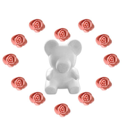 

25cm DIY PE Foam Artificial Flowers Rose Bear Valentines Day Dried Flowers