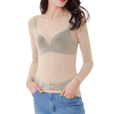 

Sexy Women Perspective Tops Long Sleeve Casual T-Shirt Blouse Tops Club Party
