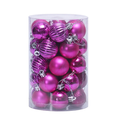 

34pcs 6cm Christmas Tree Decoration Ball Decoration Christmas Party Hanging Ball Assorted Set Christmas Tree Decoration Orname
