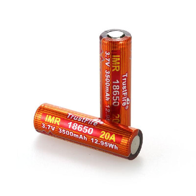 

TrustFire 2PCS IMR 18650 Battery 3500mAh 37V 20A High-Rate Rechargeable Li-ion Battery for LED Flashlight