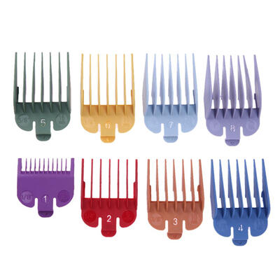 

8 Sizes Colored Limit Comb Guide Tools Set for Electric Hair Clipper Shaver