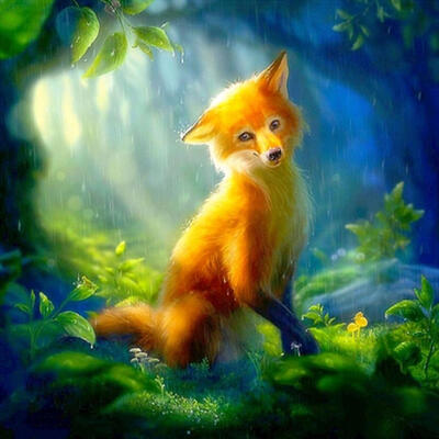 

5D DIY Diamond Painting Forest Fox Cross Stitch Embroidery Rhinestones Kits