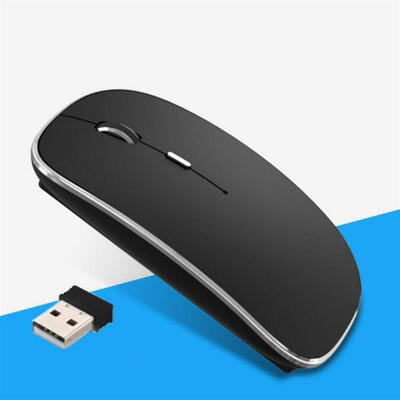 

24G Wireless Mouse With Nano Receiver 1600 DPI Slim Noiseless Rechargeable Mouse For WIN1078 MAC Android XP System