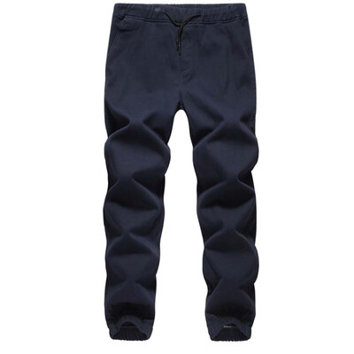 

Gobestart New Style Mens Autumn And Winter Large Pockets Plus Velvet Casual Overalls