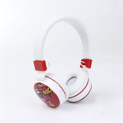 

Cartoon Print Wireless Bluetooth Common Headphones Stereo Earphones For Mobile Phone