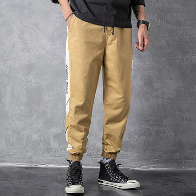 

Gobestart Mens Casual Fashion Loose Patchwork Pockets Overalls Sports Ankle-length Pants