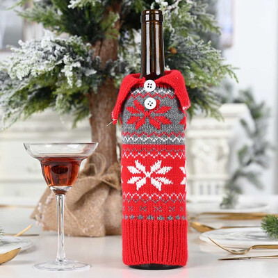 

Gobestart Merry Christmas Santa Wine Bottle Bag Cover Xmas Festival Party Table Decor Gift
